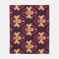 Baroque Gold Sconce Magenta Pattern