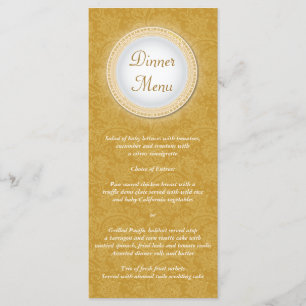 Baroque Golden Plaque Menu Rack Card