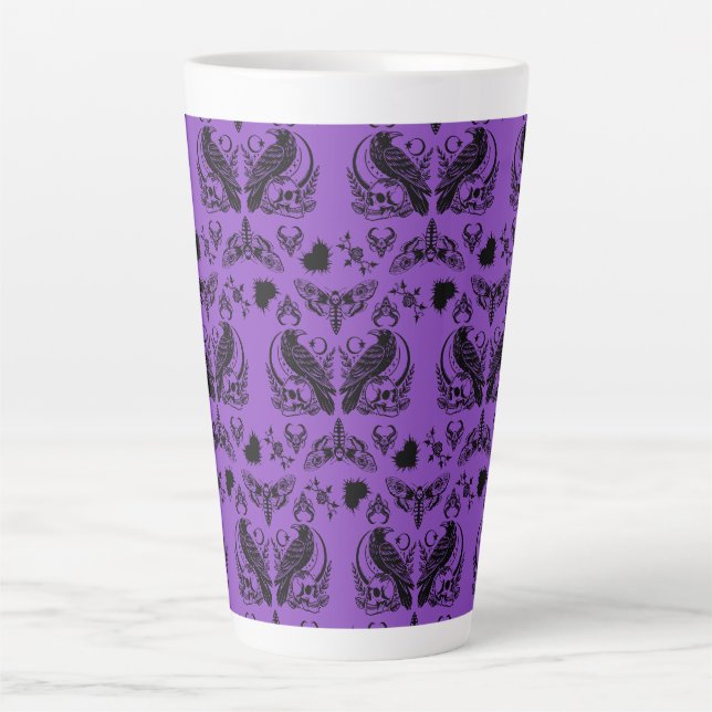 Baroque Gothic Pattern Latte Mug (Front)