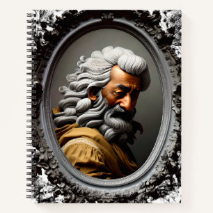 Baroque Grey-haired Testament Black Man Journal