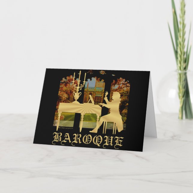 Baroque harpsichord card (Front)