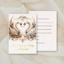 Baroque Heirloom Swan Antique Dusty Rose Wedding