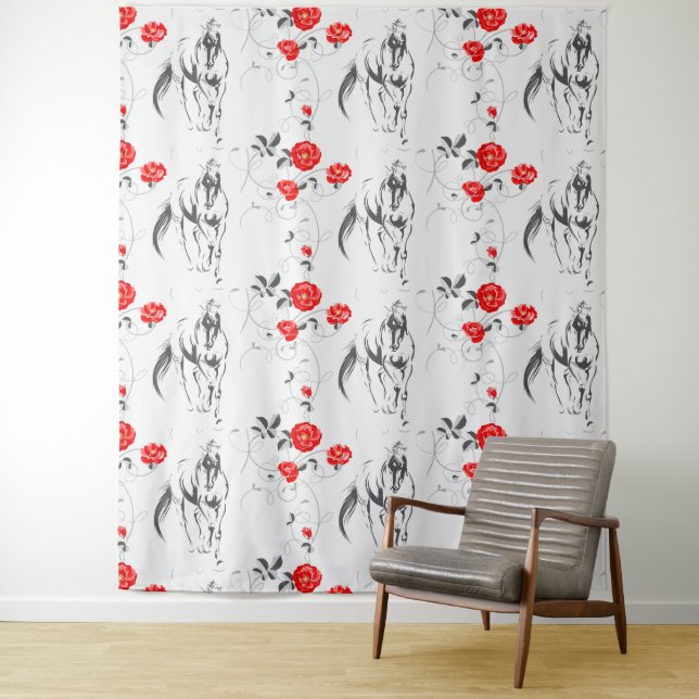 Baroque Horse Tapestry (In Situ)