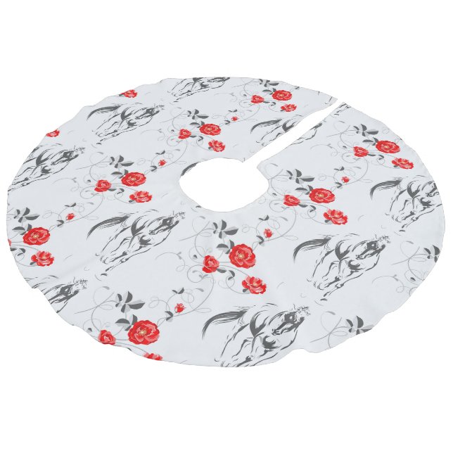 Baroque Horse Tree Skirt (Angled)