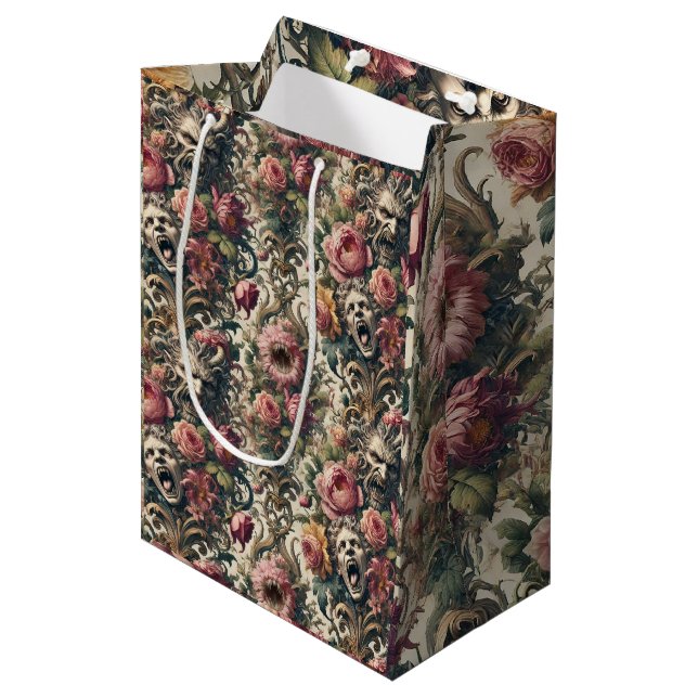 Baroque Hunger Pains – Gothic Victorian Medium Gift Bag (Front Angled)