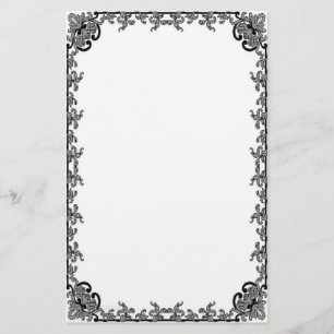 Baroque in Black Stationary Stationery