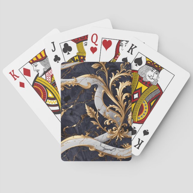 Baroque-Inspired Luxury Playing Cards (Back)