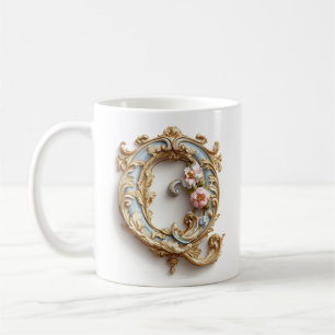 Baroque Letter 'Q' Mug for a Coffee Princess