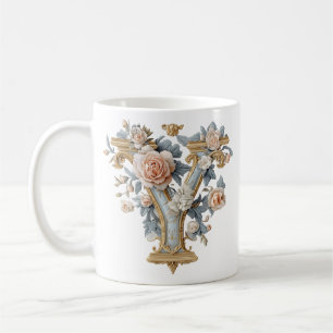 Baroque Letter 'Y' Mug for a Coffee Princess