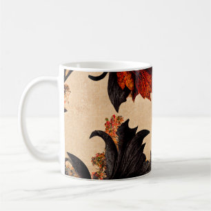 Baroque Maple Leaves Pattern Coffee Mug