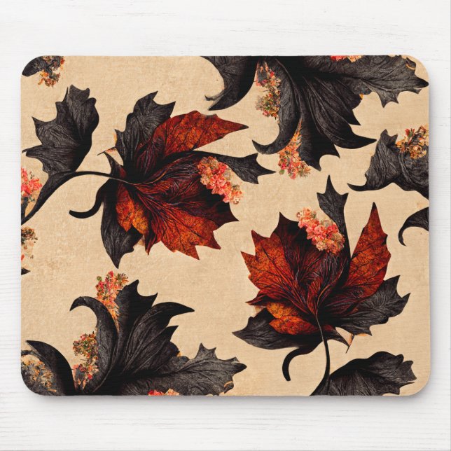 Baroque Maple Leaves Pattern Mouse Mat (Front)