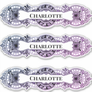 Baroque name  frame sticker