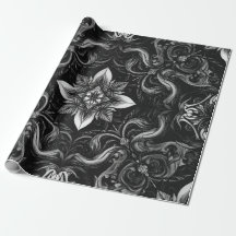 Baroque Noir Wrapping Paper