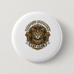 Baroque Ornament Cat Cat Lover Gift - Baroque Orna 6 Cm Round Badge