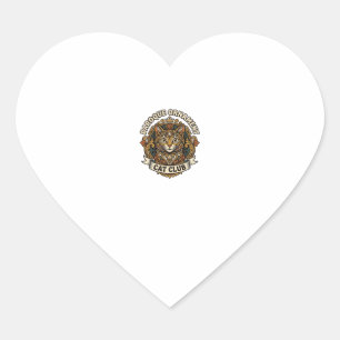Baroque Ornament Cat Cat Lover Gift - Baroque Orna Heart Sticker