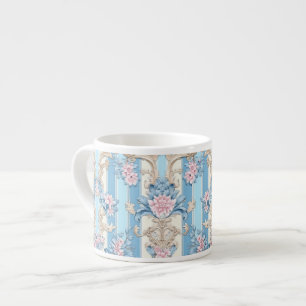 Baroque pastel pattern espresso cup