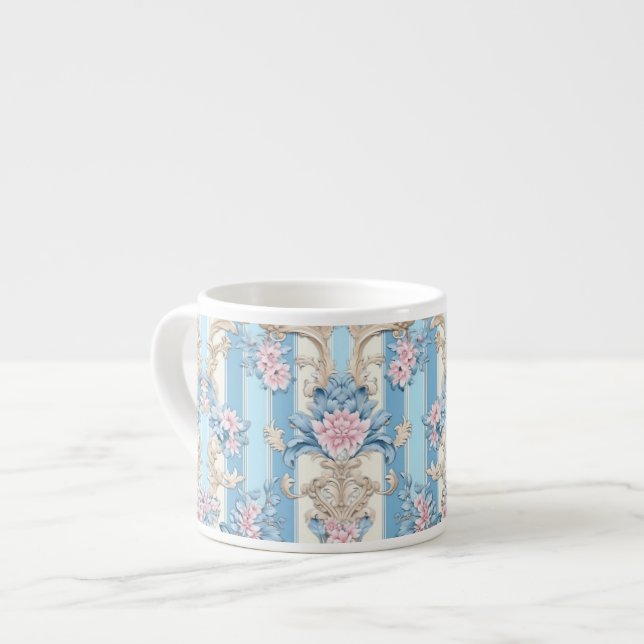 Baroque pastel pattern espresso cup (Front Left)