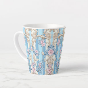 Baroque pastel pattern latte mug