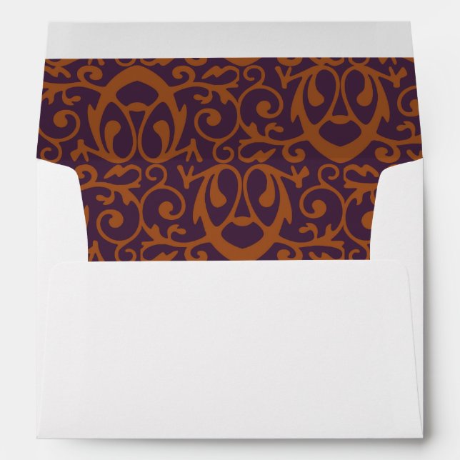 Baroque Pattern with Gold Bands 2 Envelopes (Back (Bottom))