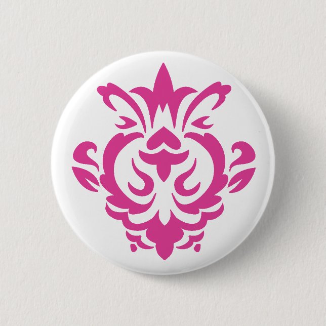 Baroque Pink (single) button (Front)