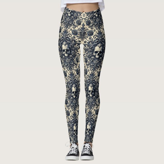 Baroque Punk – Gothic Victorian  Leggings (Front)