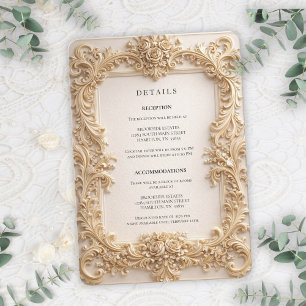 Baroque QR Code Details Wedding Enclosure Card