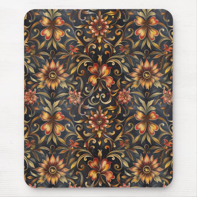Baroque Red and Gold Symphony Mouse Mat (Front)