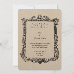 Baroque Rococo 17th Century Frame Border Invitation