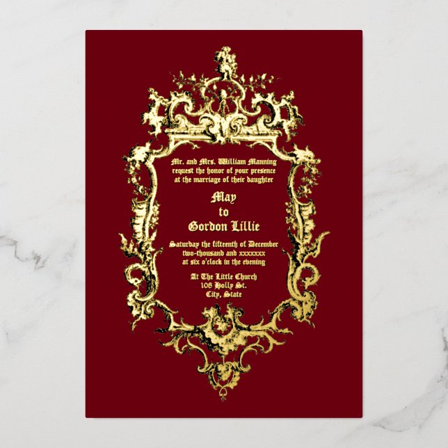 Baroque Rococo 18th Century Dragon Rocaille Border (Front)