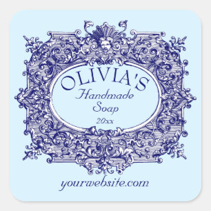 Baroque Rococo Cartouche Soap Label Template