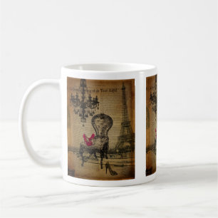 baroque rococo chandelier paris eiffel tower coffee mug
