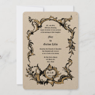Baroque Rococo Rocaille 18th Century Frame Border Invitation