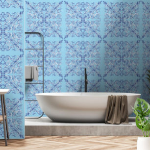 Baroque Rococo Seashells Pattern Wallpaper