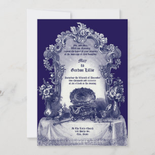 Baroque Rococo Style Vanity Frame Invitation