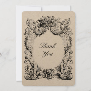 Baroque Rococo Thank You Card Template