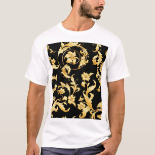 Baroque Rococo, Victorian Floral Pattern. T-Shirt