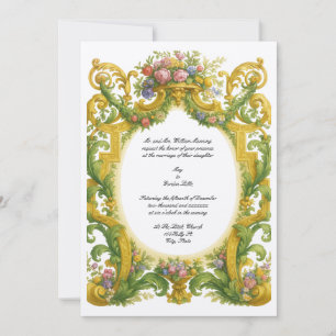 Baroque Rococo Wedding Invitation