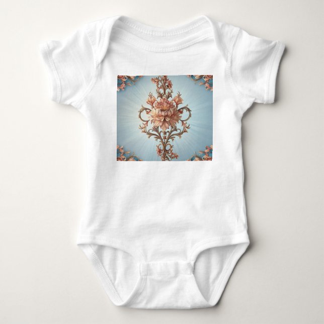 Baroque Rose  Baby Bodysuit (Front)