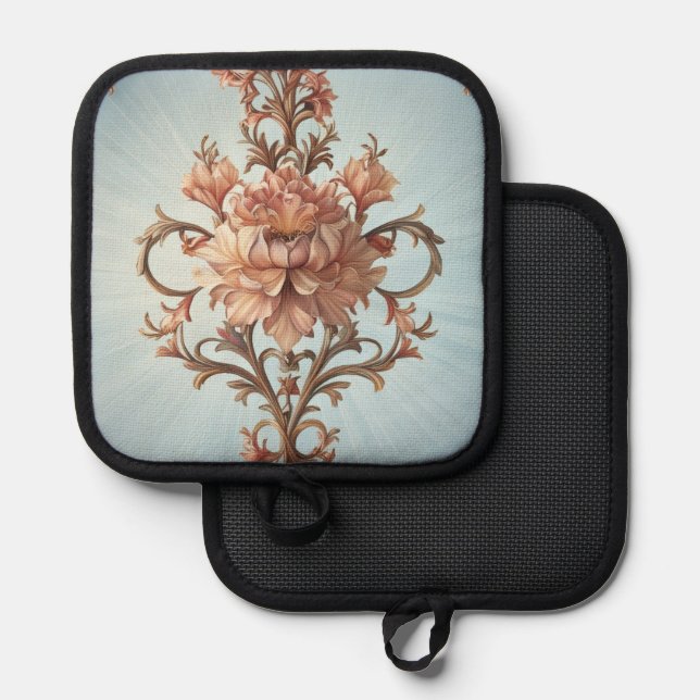 Baroque Rose Pot Holder (Front/Back)