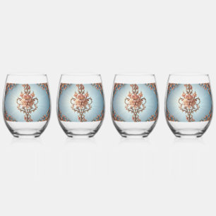 Baroque Rose Stemless Wine Glass