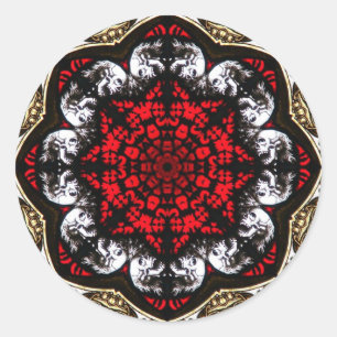 Baroque Skull Rose Sticker