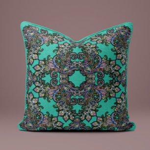 Baroque Splendor Pillow in Emerald