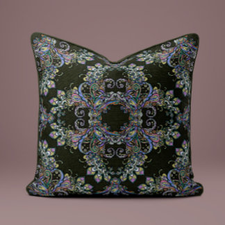 Baroque Splendour Pillow in Dark Olive