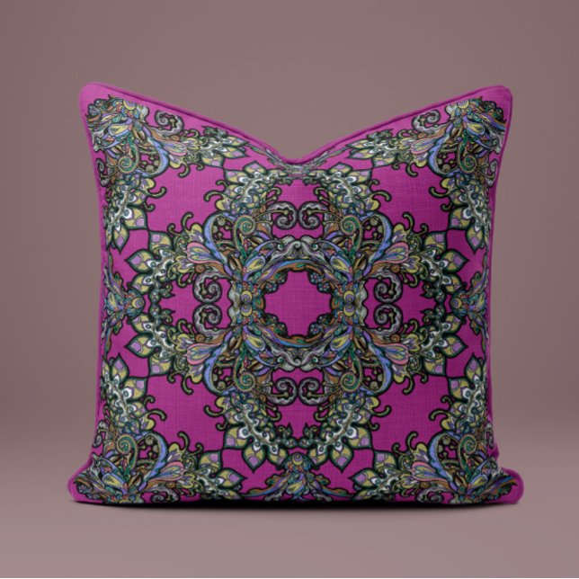 Baroque Splendour Pillow in Fuchsia (Creator Uploaded)