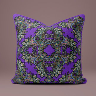 Baroque Splendour Pillow in Royal Purple