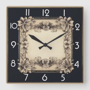 Baroque Square Wall Clock
