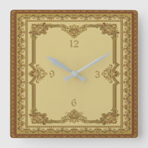 Baroque Square Wall Clock