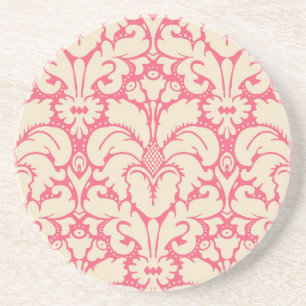 Baroque style damask background 2 coaster
