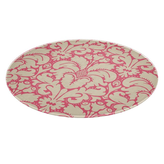 Baroque style damask background 2 cutting board (Corner)