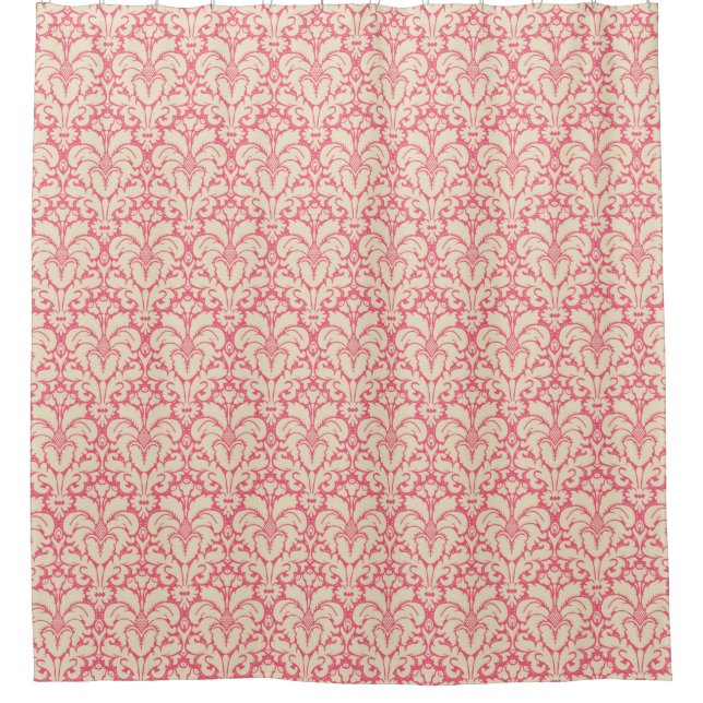 Baroque style damask background 2 shower curtain (Front)